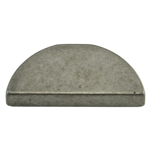 Midwest Fastener Woodruff Key, 1/4 x 1/2 in Key Size, 91 SAE Number, 3/4 in H, Steel Zinc, 8 PK 73202 - main
